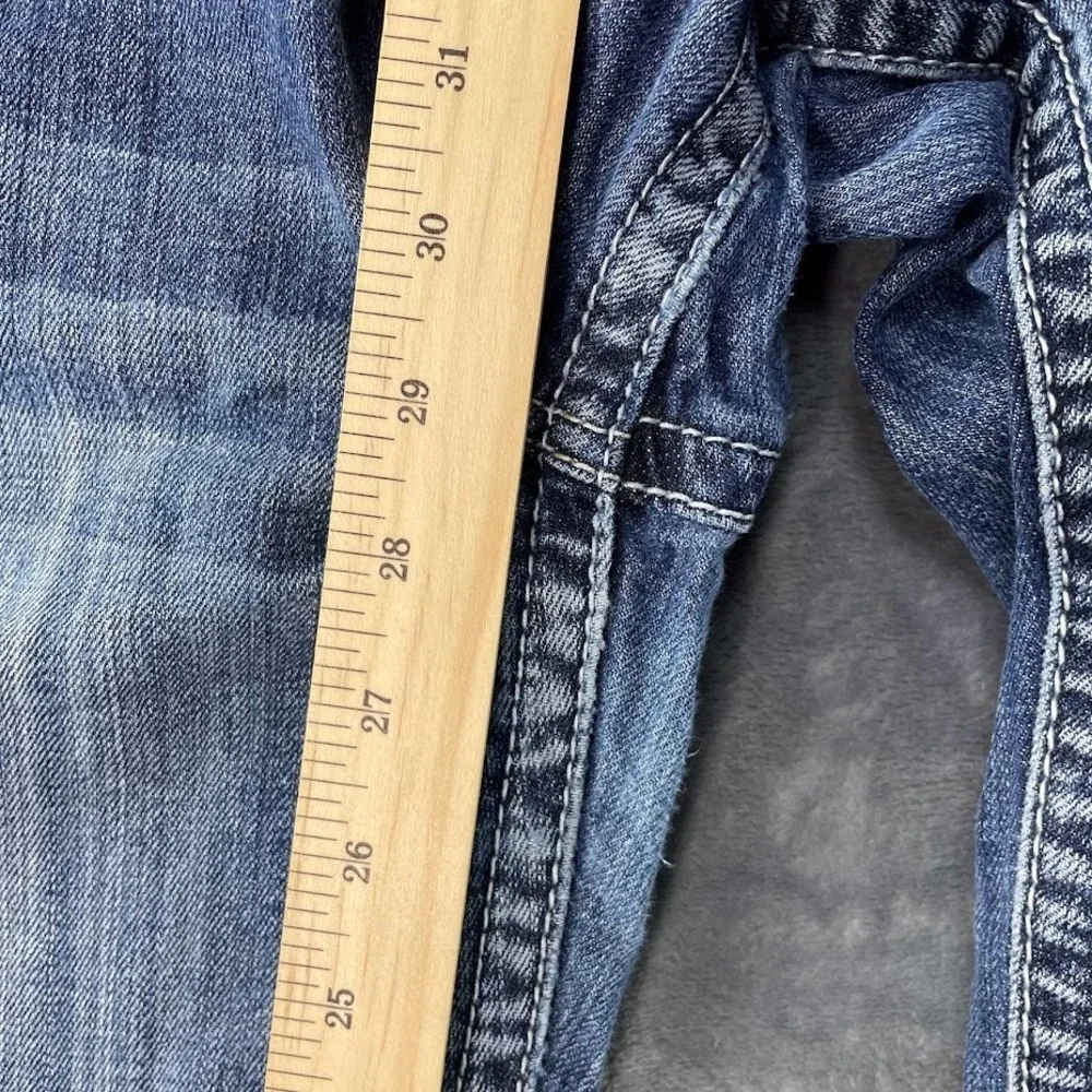 Silver Jeans Womens 36x29 Suki Boot Cut Blue Denim Thick Stitch Medium Wash - Picture 8 of 10
